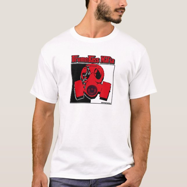 Camiseta RUFE o cilindro e o baixo BAIXOS da máfia da (Frente)