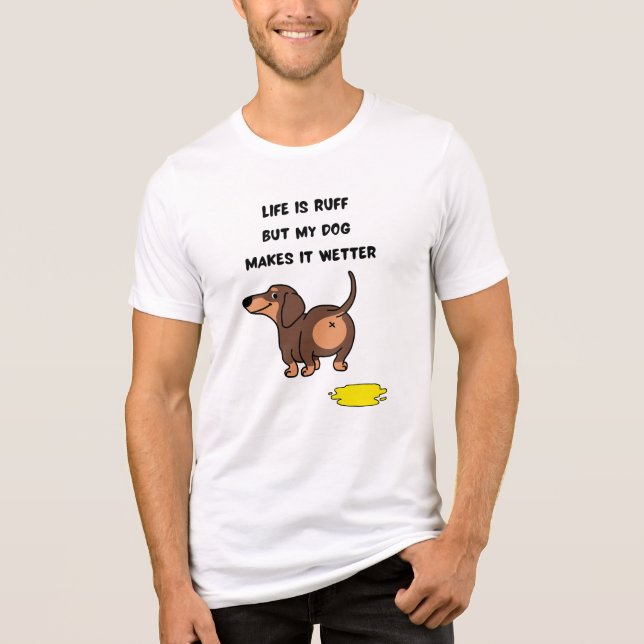 Camiseta Ruff Life Engraçado Cotação White Dog Lovers (Frente)