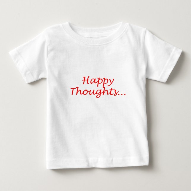 Camiseta rufflada "Pensamentos felizes" para crian (Frente)