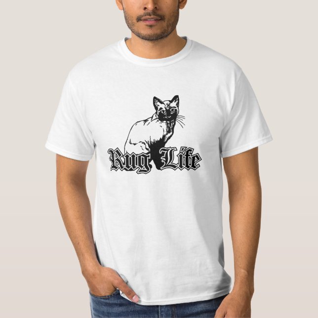 Camiseta Rug Life - Engraçado Parody Cat (Frente)