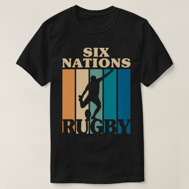 Camiseta Rugby 6 Nações Inglaterra França Wales Scotland It (Frente do Design)