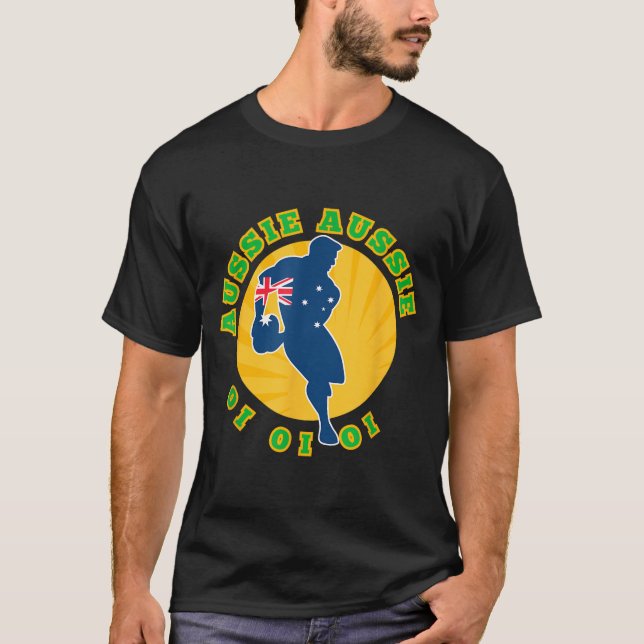Camiseta Rugby Austrália, Wallabies Aussie Aussie Aussie Oi (Frente)