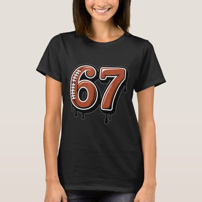 Camiseta Rugby Drip Number 67 Player Or 67th Birthday Six S (Frente)