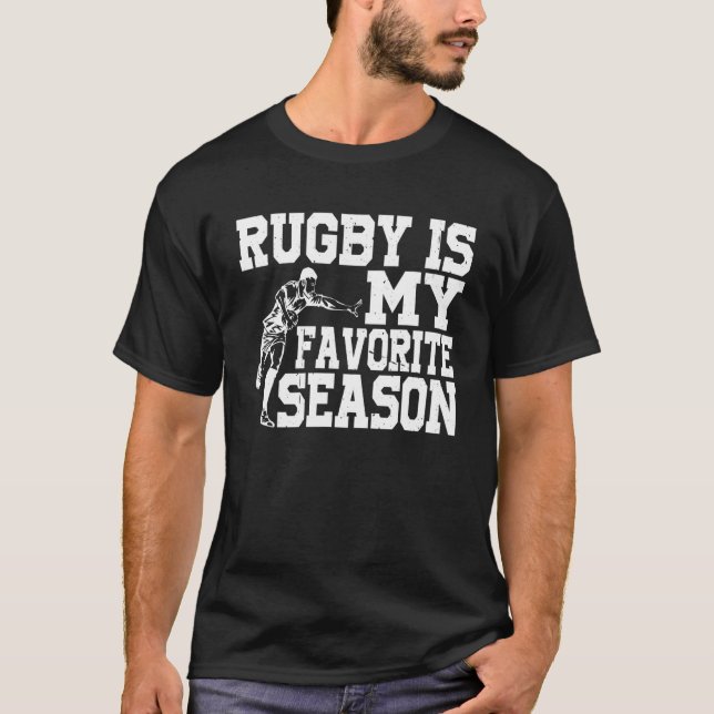 Camiseta Rugby É A Minha Época Favorita (Frente)