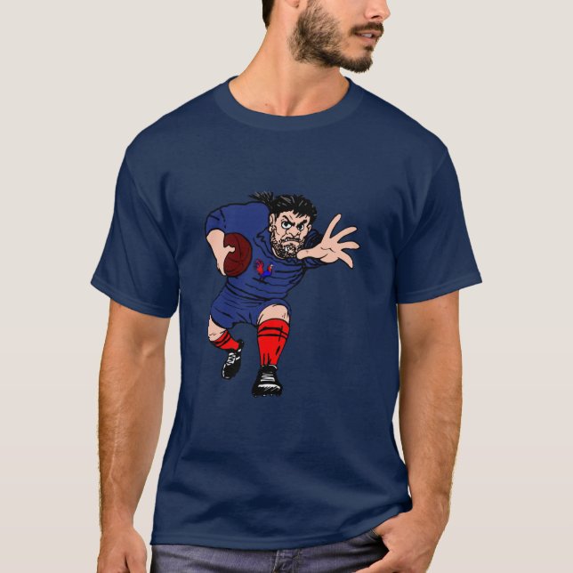 Camiseta Rugby francês do fã de esportes do atleta dos (Frente)