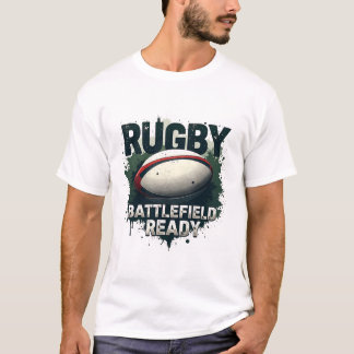 Camiseta Rugby – Gráfico Urbano Pronto para a Batalha