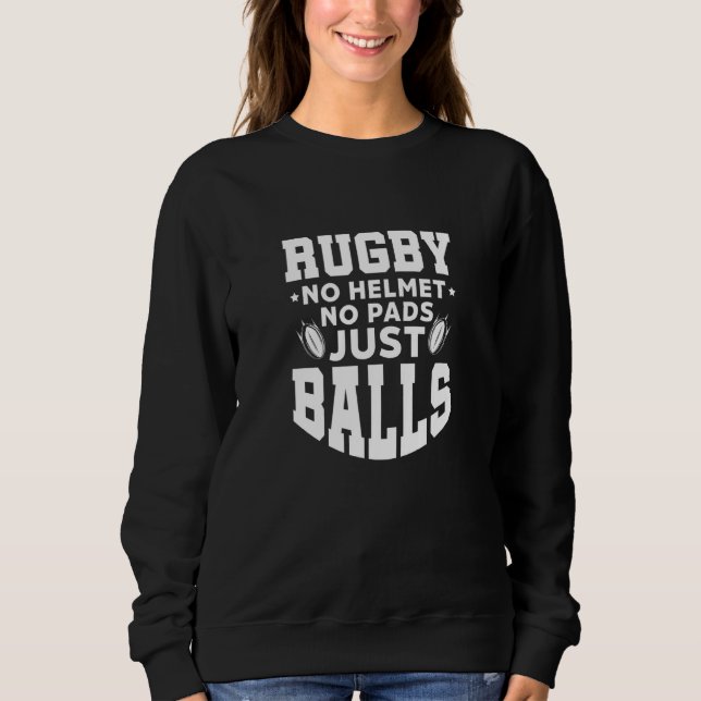 Camiseta Rugby No Helmet No Pads Just Balls Rugger Players  (Frente)
