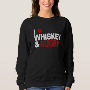Camiseta Rugby Para Homens Adoro Whiskey Rugby