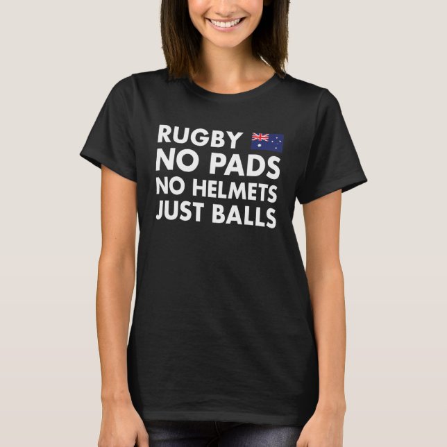 Camiseta Rugby Sem Capacetes Bate Na Austrália Rugb (Frente)
