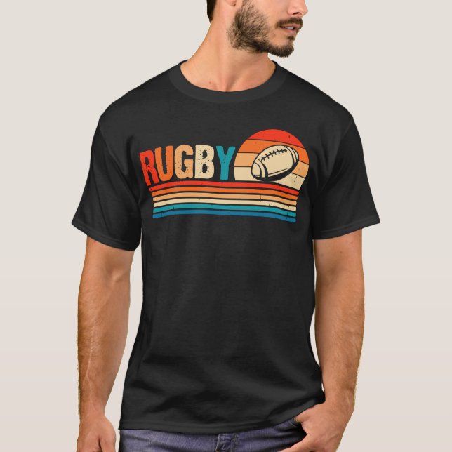 Camiseta Rugby Sport Lover - Retro do treinador da equipe d (Frente)