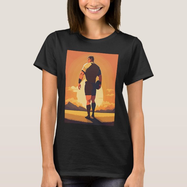 Camiseta Rugby Team Captain Pop Rugby Player  3 (Frente)