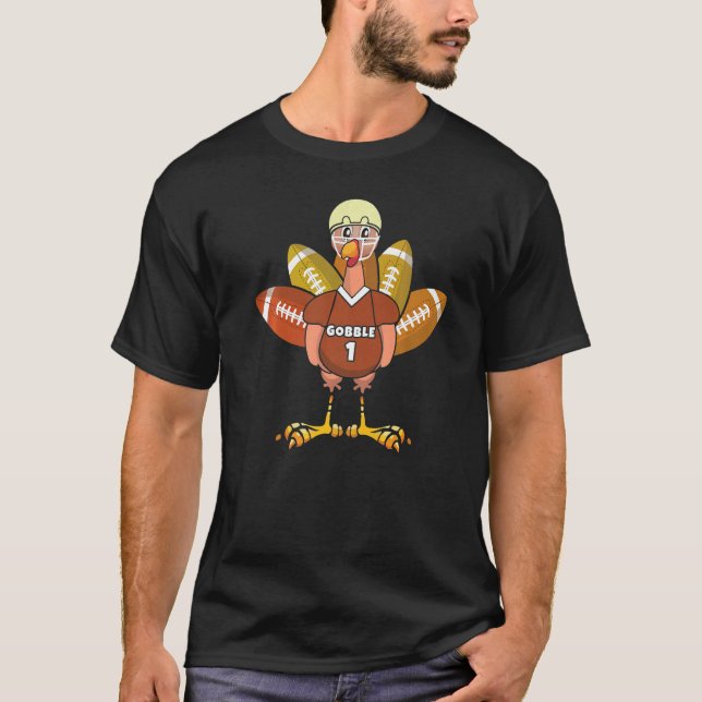 Camiseta Rugby Turkey Gobble Football Fan Sports Thanksgivi (Frente)
