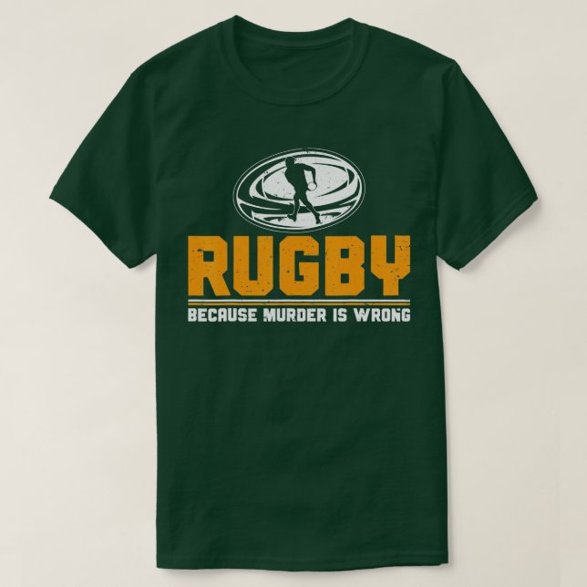 Camiseta Rugbys Funny Rugby Jogador de Rugger (Frente do Design)