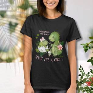 Camiseta Ruge É uma Menina! Chás de Bebê da Mamãe