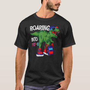 Camiseta Rugindo no Pré-Escolar Trex Dino Professores Crian