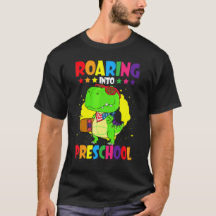 Camiseta Rugindo no Professor de Dinossauro Pré-Escolar Mat