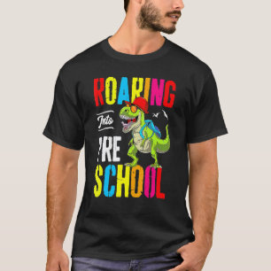 Camiseta Rugindo no Professor de Dinossauro Pré-Escolar Mat