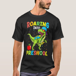 Camiseta Rugindo no Professor de Dinossauro Pré-Escolar Mat