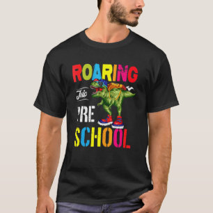 Camiseta Rugindo no Professor de Dinossauro Pré-Escolar Pré