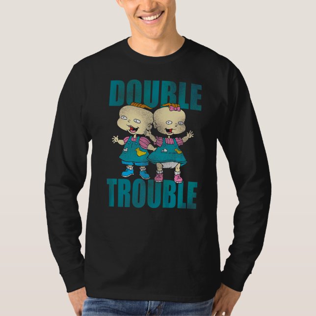 Camiseta Rugrats Phil E Lil Duplos Problemas (Frente)