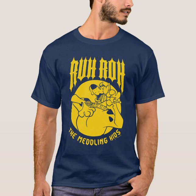 Camiseta Ruh Roh Scooby-Doo Ícone De Crianças Meditantes (Frente)