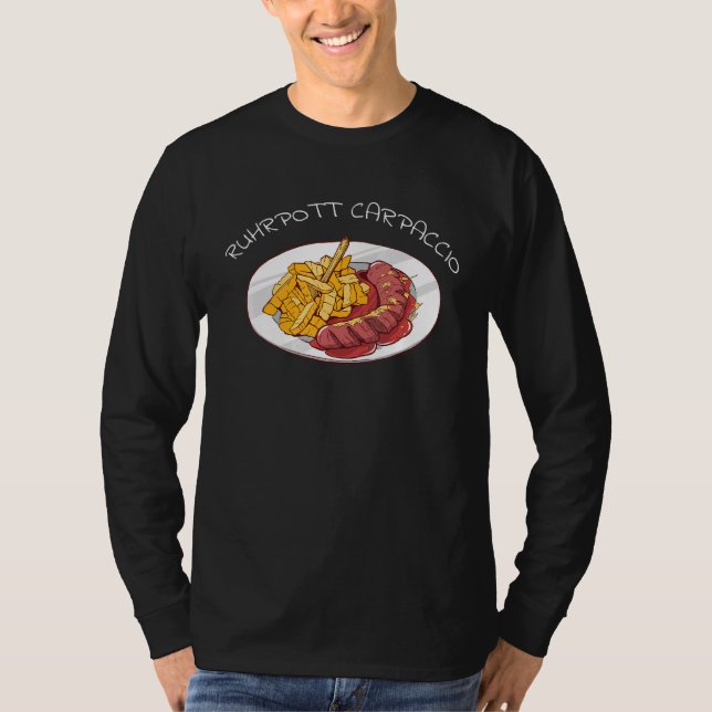 Camiseta Ruhrpott Carpaccio I Currywurst Mit Chips Love (Frente)