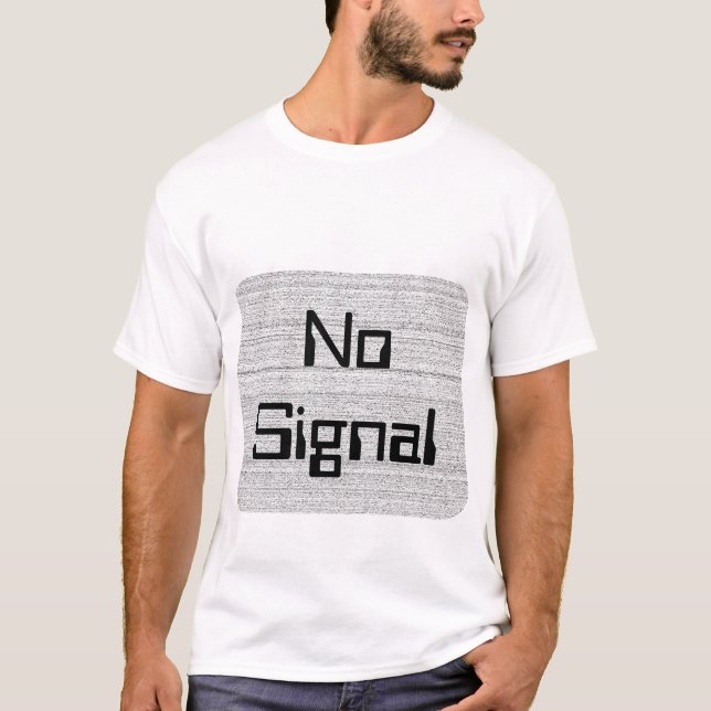 Camiseta Ruído branco. Grão nevado preto e branco (Frente)
