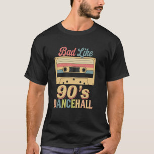 Camiseta Ruim Como Dancehall Vintage Dos Anos 90 DJ Retro 