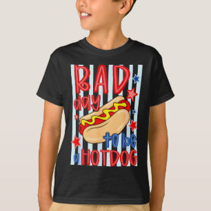 Camiseta Ruim dia patriótico 4 de julho para ser um cachorr