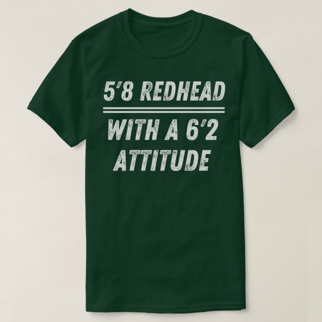 Camiseta Ruiva 5x278quot com atitude (Frente do Design)