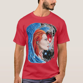 Camiseta ruiva astronômica
