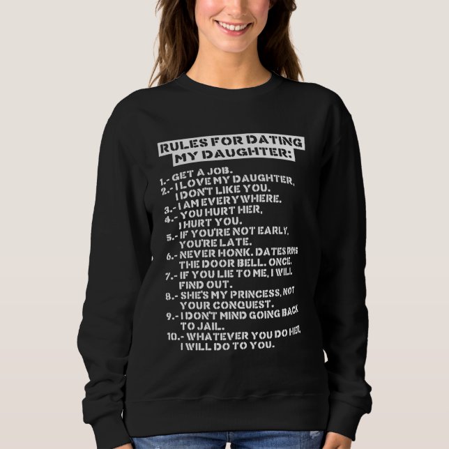 Camiseta Rules for dating my daughter (Frente)