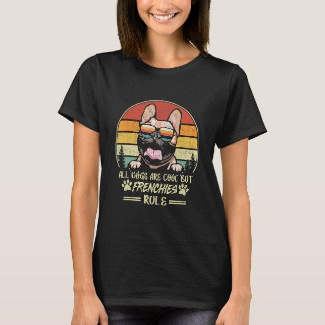 Camiseta Rules For The Owner Of Fawn French Bulldog Dog Vin (Frente)