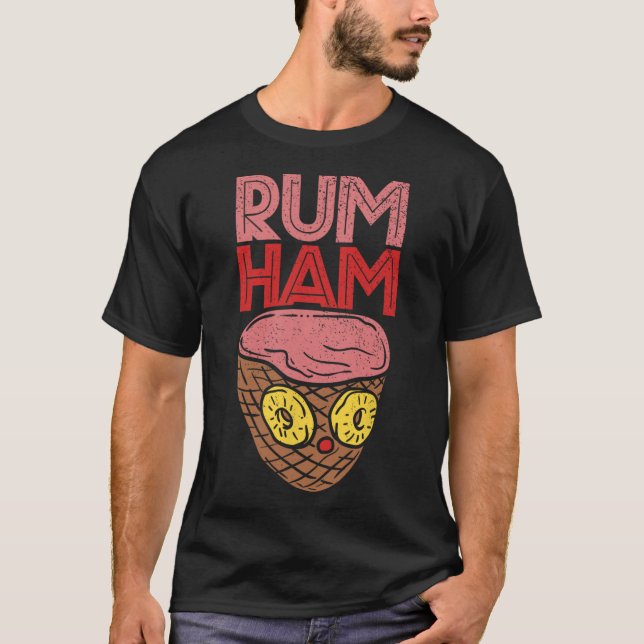 Camiseta Rum Ham I Churrasco Engraçado P  (Frente)