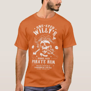 Camiseta Rum Pirata de Pirata de Um Olho Willys Barrel enve
