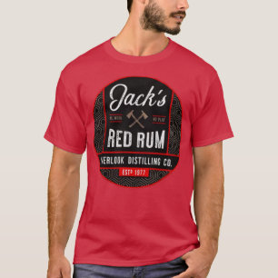 Camiseta Rum Vermelho do Jack Engraçado