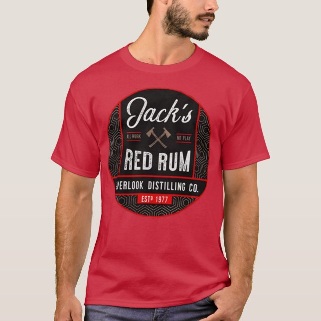 Camiseta Rum Vermelho do Jack Engraçado (Frente)