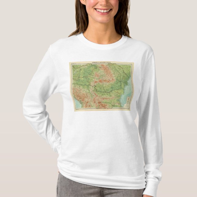 Camiseta Rumania & estados adjacentes (Frente)