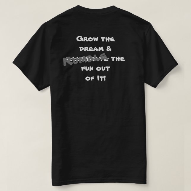 CAMISETA RUMBAR O SONHO (Verso do Design)