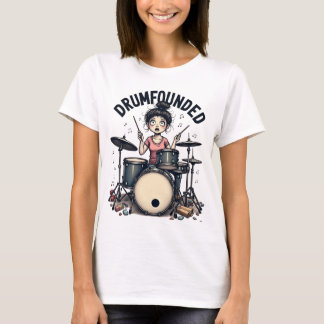 Camiseta rumfounded | Funny Vintage Mom Drummer Shirt