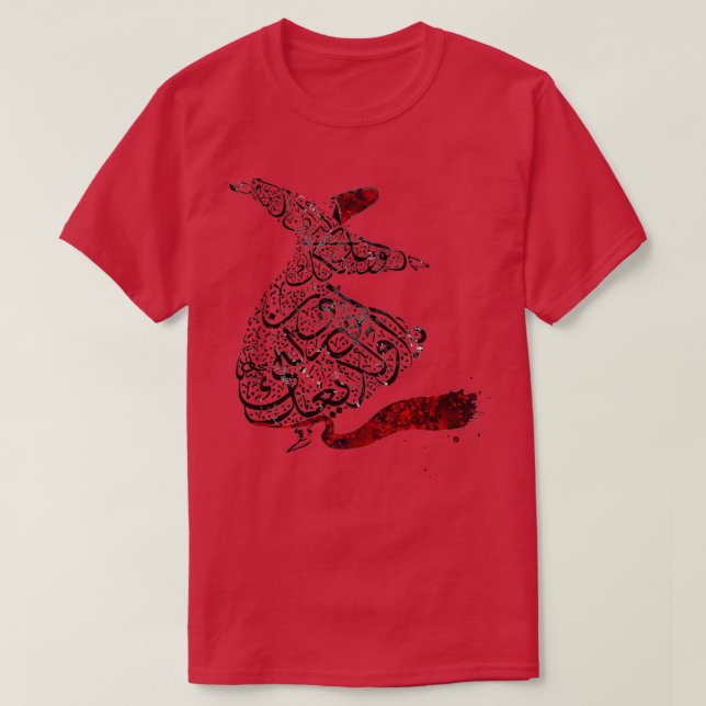 Camiseta Rumi Calliografia Vermelho (Frente do Design)