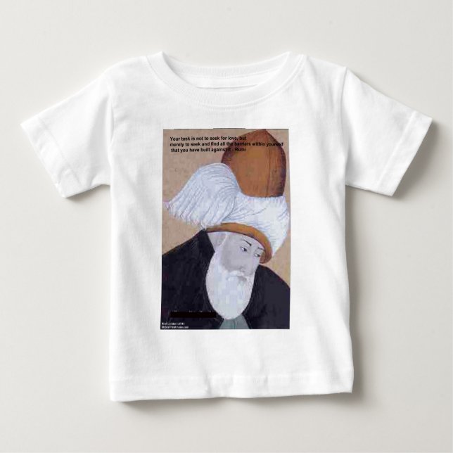 Camiseta Rumi "Obstáculos Do Amor" Citação Sobre Ofertas De (Frente)