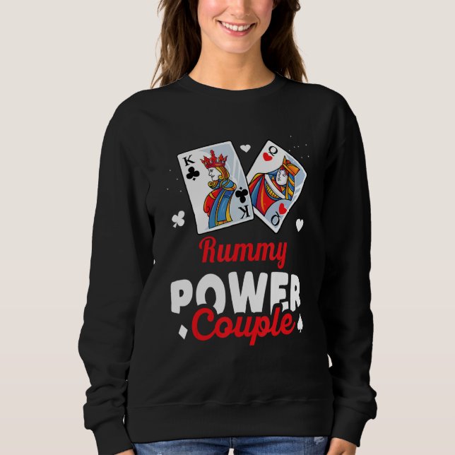 Camiseta Rummy Power Couple   Cute Matching Couples Rummy (Frente)
