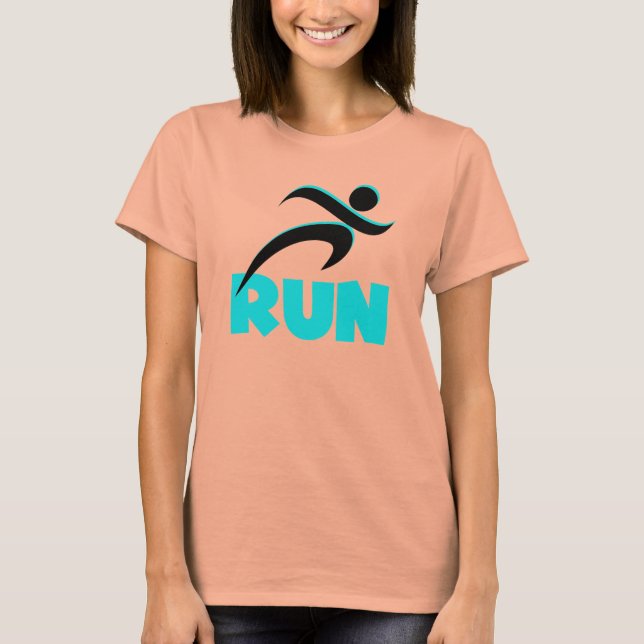 Camiseta RUN Aqua (Frente)