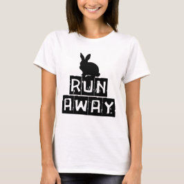 Camiseta Run Away Engraçado, Design de Fantasia Medieval