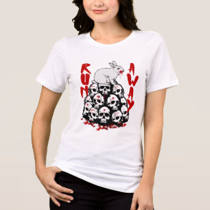 Camiseta Run Away Engraçado, Design de Fantasia Medieval