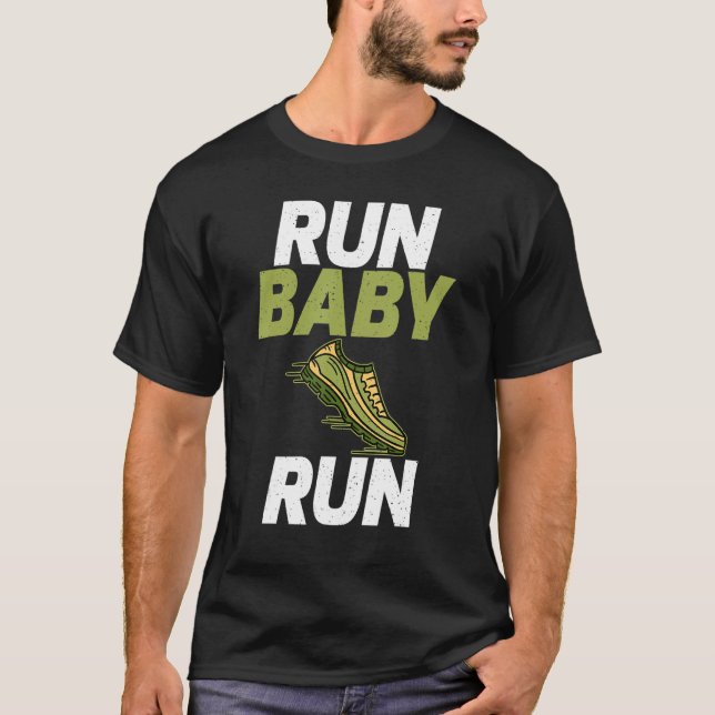 Camiseta Run Baby Run Marathon Runner (Frente)