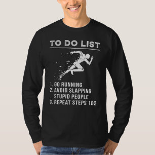 Camiseta Run & Chuckle - Tee de Execução Testemunha para o