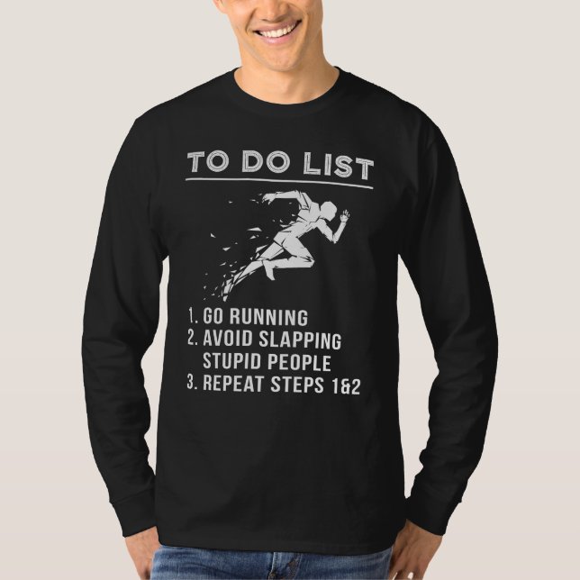 Camiseta Run & Chuckle - Tee de Execução Testemunha para o  (Frente)