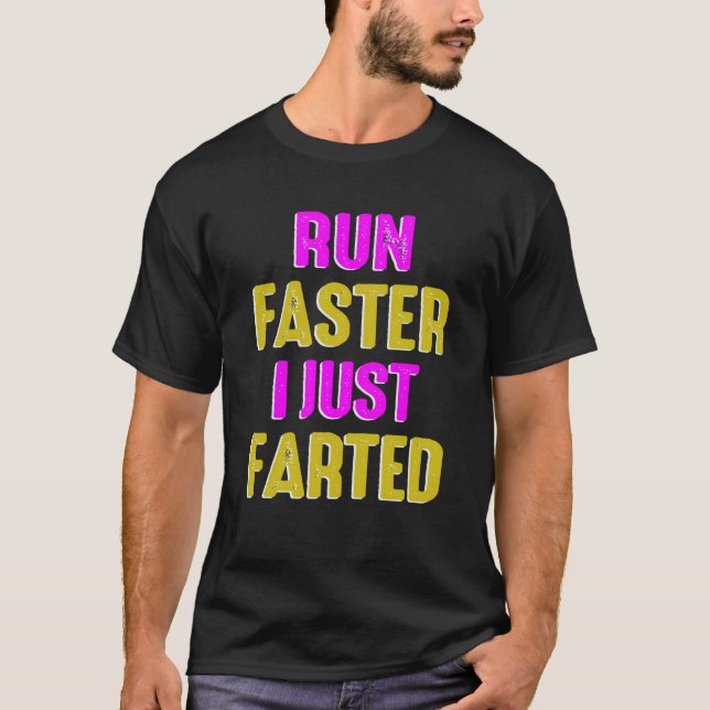 Camiseta Run Faster I Just Farted Running Sport Triathlon M (Frente)
